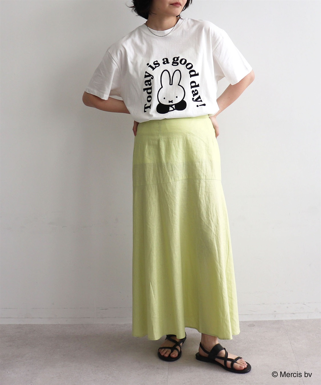 chara station 【miffy/ミッフィー】英字プリント半袖Tシャツ_sub_9