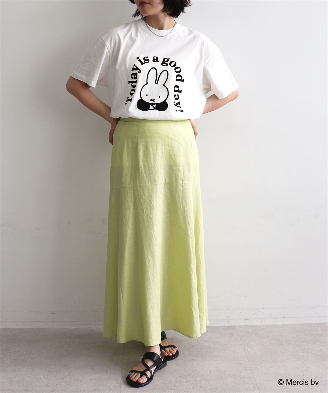 chara station 【miffy/ミッフィー】英字プリント半袖Tシャツ_sub_10