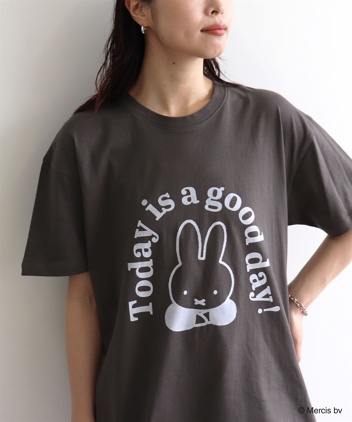 chara station 【miffy/ミッフィー】英字プリント半袖Tシャツ_sub_12