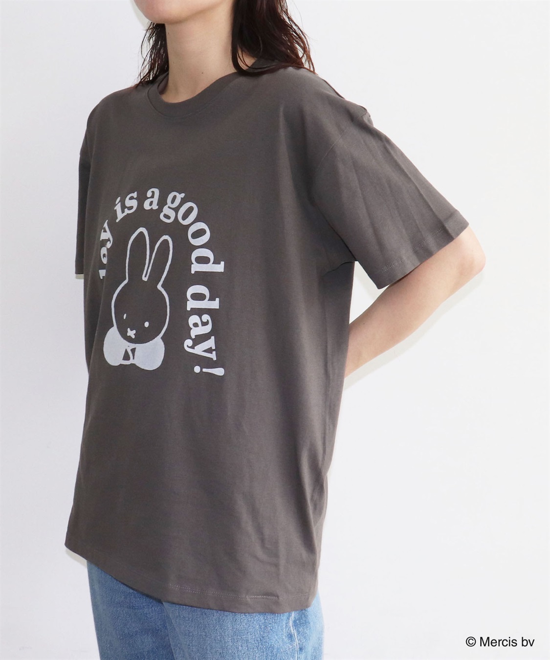 chara station 【miffy/ミッフィー】英字プリント半袖Tシャツ_sub_16
