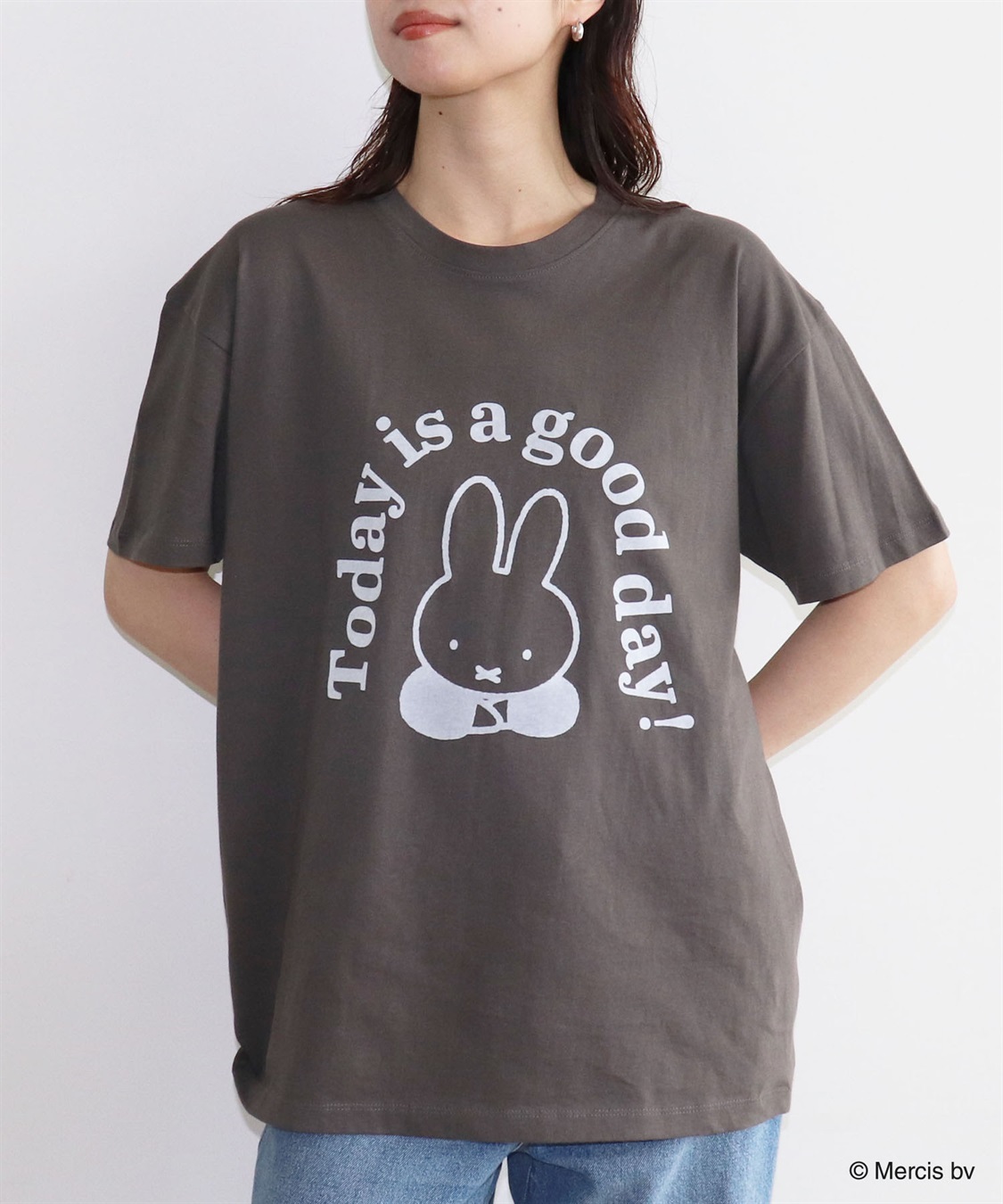chara station 【miffy/ミッフィー】英字プリント半袖Tシャツ_sub_17