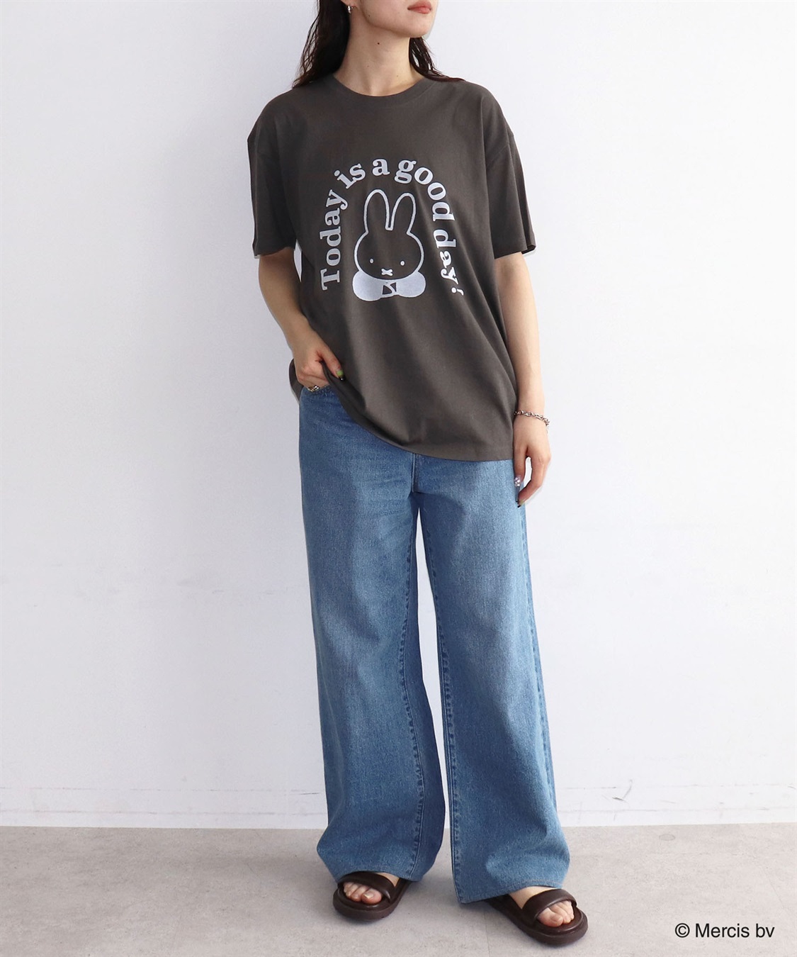 chara station 【miffy/ミッフィー】英字プリント半袖Tシャツ_sub_21