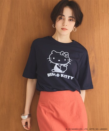 chara station 【sanrio characters】HELLO KITTY/ハローキティ フロッキープリント半袖Ｔシャツ《サンリオキャラクターズ》_subthumb_13