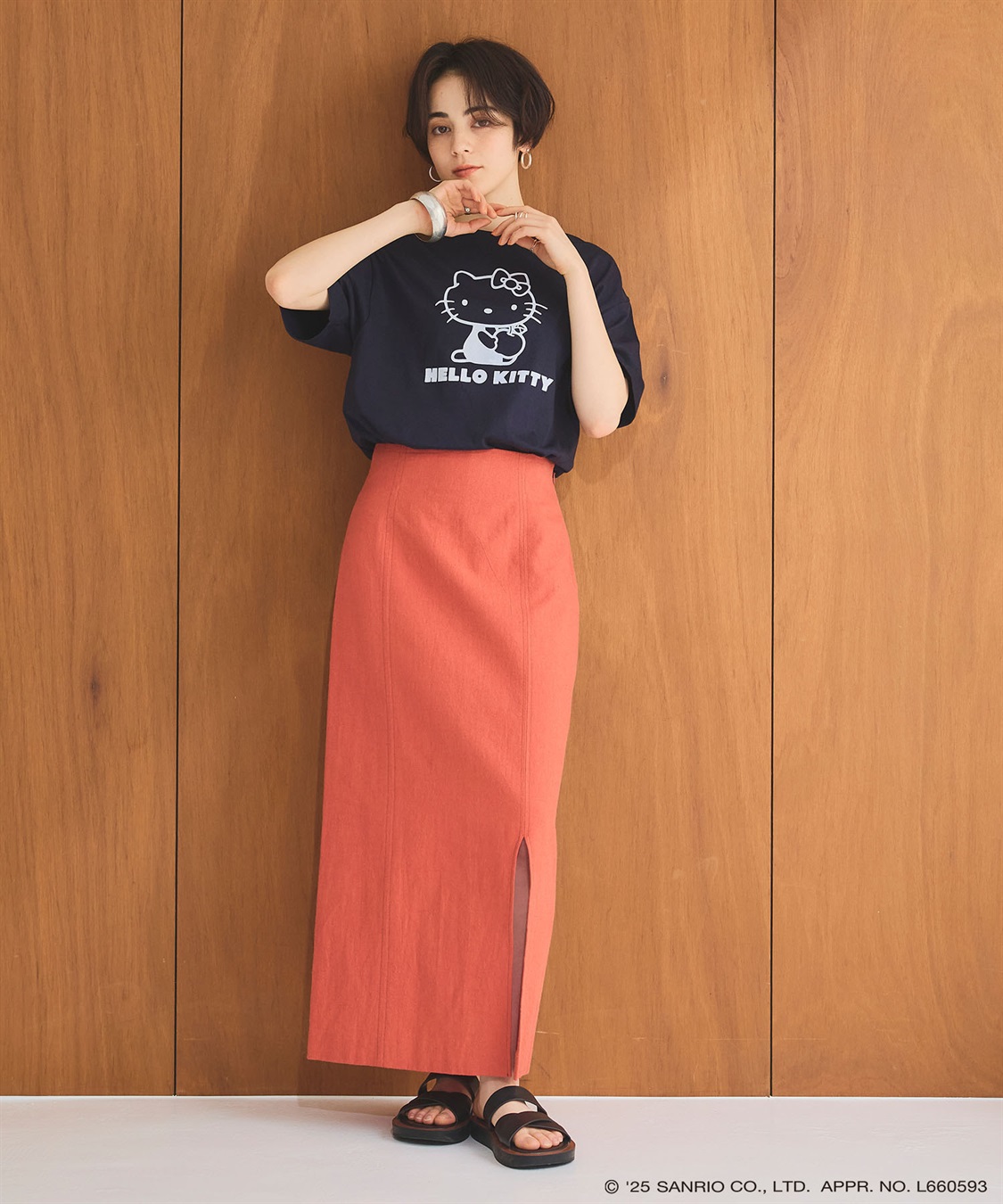 chara station 【sanrio characters】HELLO KITTY/ハローキティ フロッキープリント半袖Ｔシャツ《サンリオキャラクターズ》_sub_16