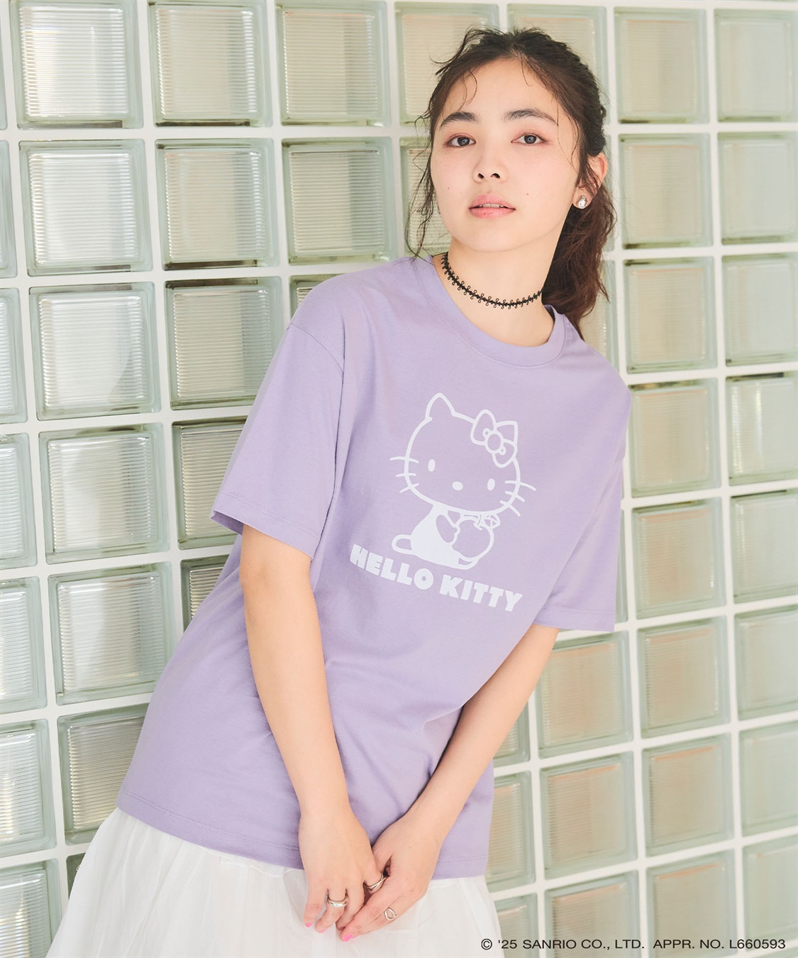 chara station 【sanrio characters】HELLO KITTY/ハローキティ フロッキープリント半袖Ｔシャツ《サンリオキャラクターズ》_sub_19