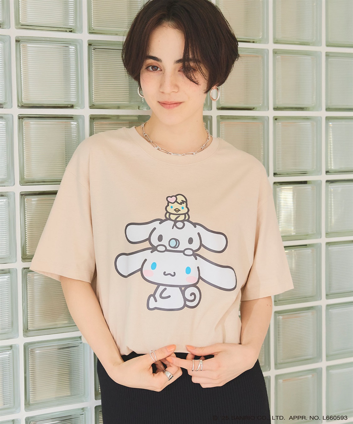 chara station 【sanrio characters】シナモロールプリント半袖Tシャツ《サンリオキャラクターズ》_sub_21