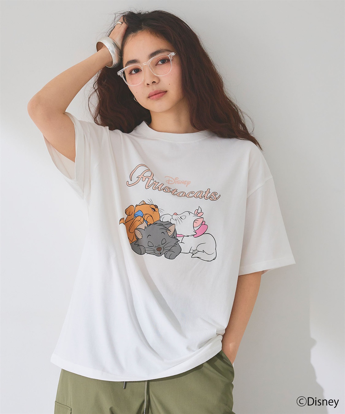 Life Style by cross marche 【Disney/ディズニー】おしゃれキャット・マリー＆ベルリオーズ＆トゥルーズ・プリント半袖Tシャツ（The Aristocats）_sub_3