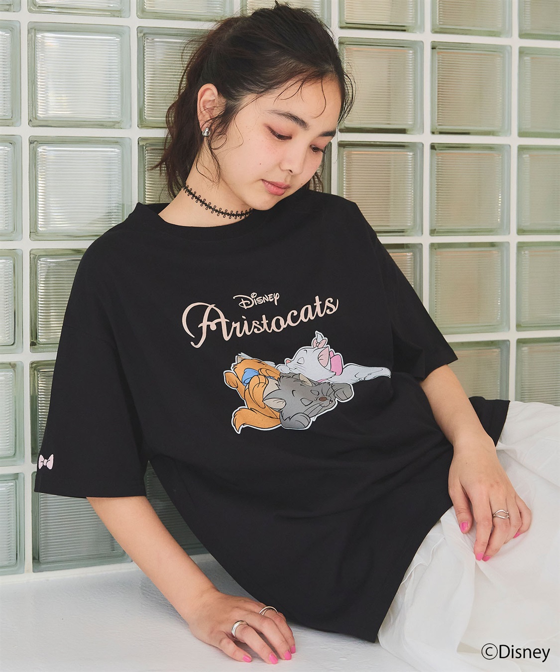 Life Style by cross marche 【Disney/ディズニー】おしゃれキャット・マリー＆ベルリオーズ＆トゥルーズ・プリント半袖Tシャツ（The Aristocats）_sub_13