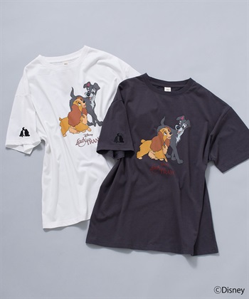 chara station 【Disney/ディズニー】わんわん物語レディ＆トランプ半袖プリントTシャツ/LADY and the TRAMP_subthumb_1