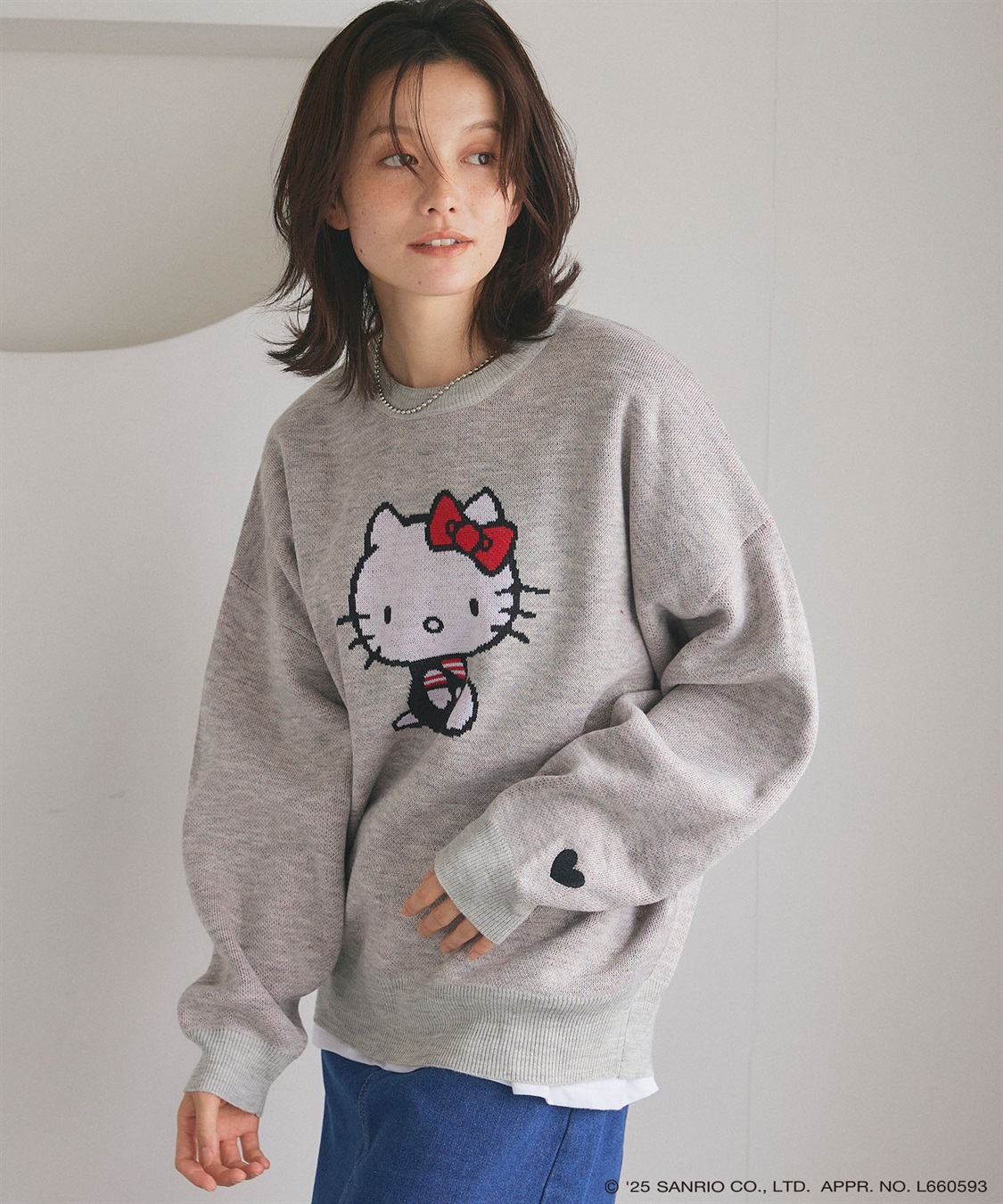 chara station 【sanrio characters】HELLO KITTY/ハローキティジャガードニット/クラシック/レトロ《サンリオキャラクターズ》_sub_2