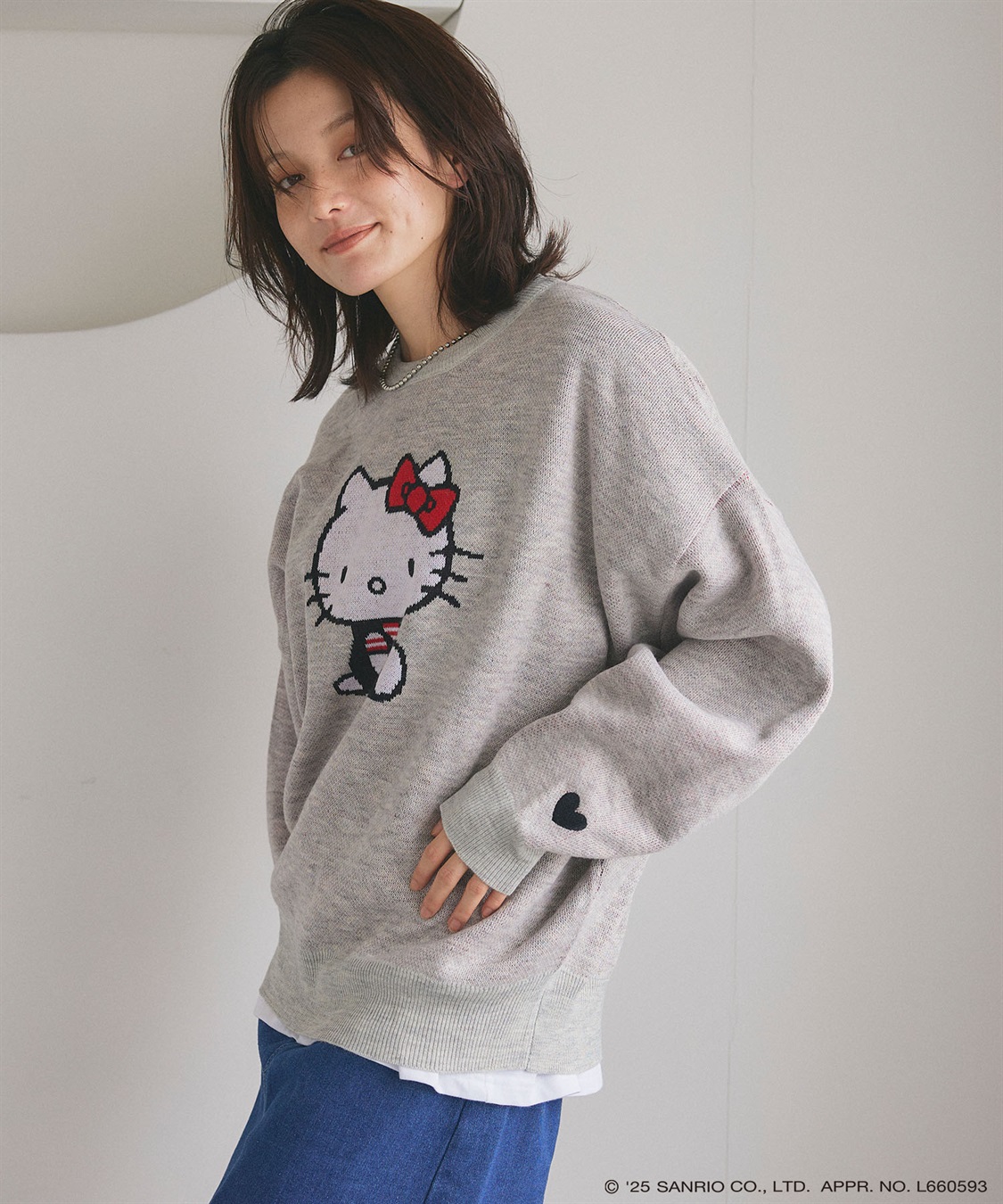 chara station 【sanrio characters】HELLO KITTY/ハローキティジャガードニット/クラシック/レトロ《サンリオキャラクターズ》_sub_3