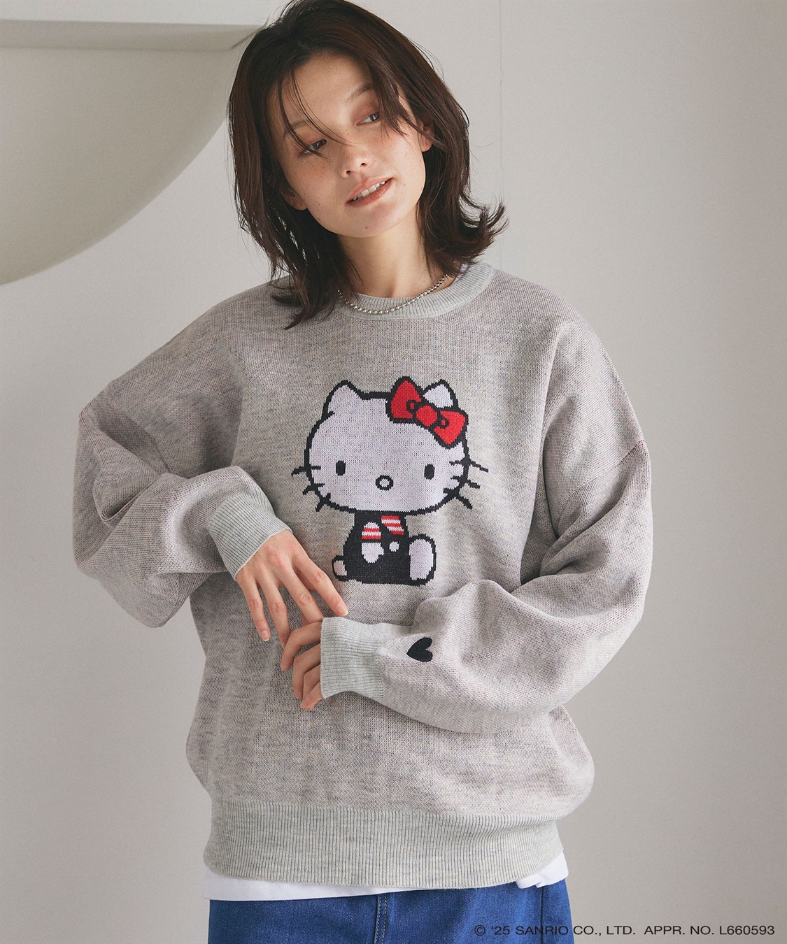 chara station 【sanrio characters】HELLO KITTY/ハローキティジャガードニット/クラシック/レトロ《サンリオキャラクターズ》_sub_4