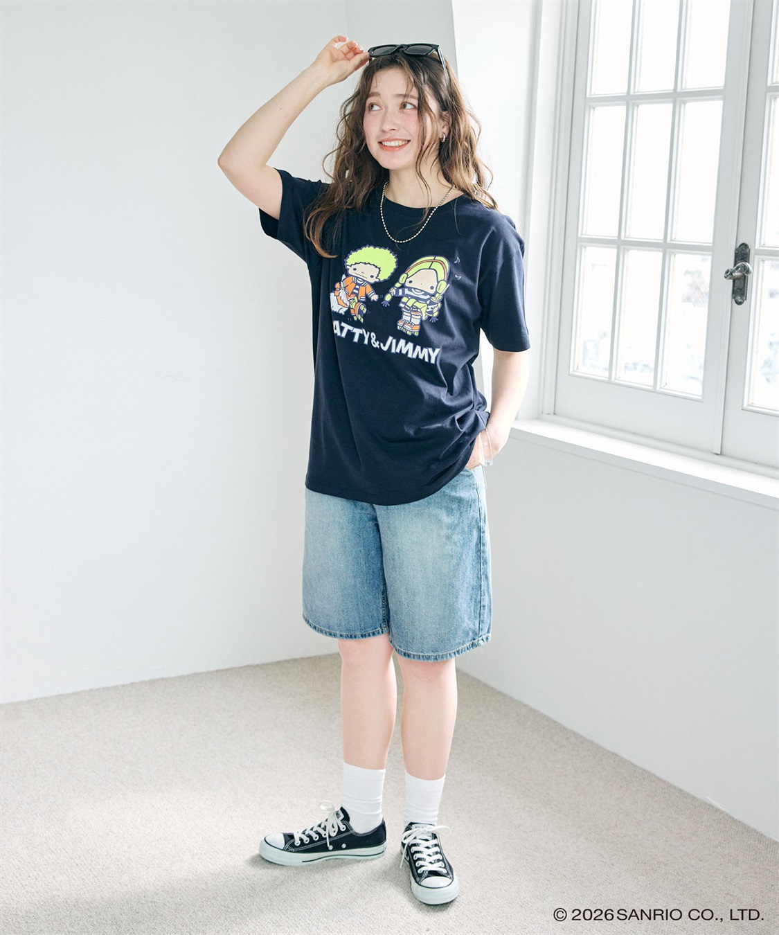 chara station 【sanrio characters】パティ＆ジミープリント半袖Tシャツ《サンリオキャラクターズ》_sub_9