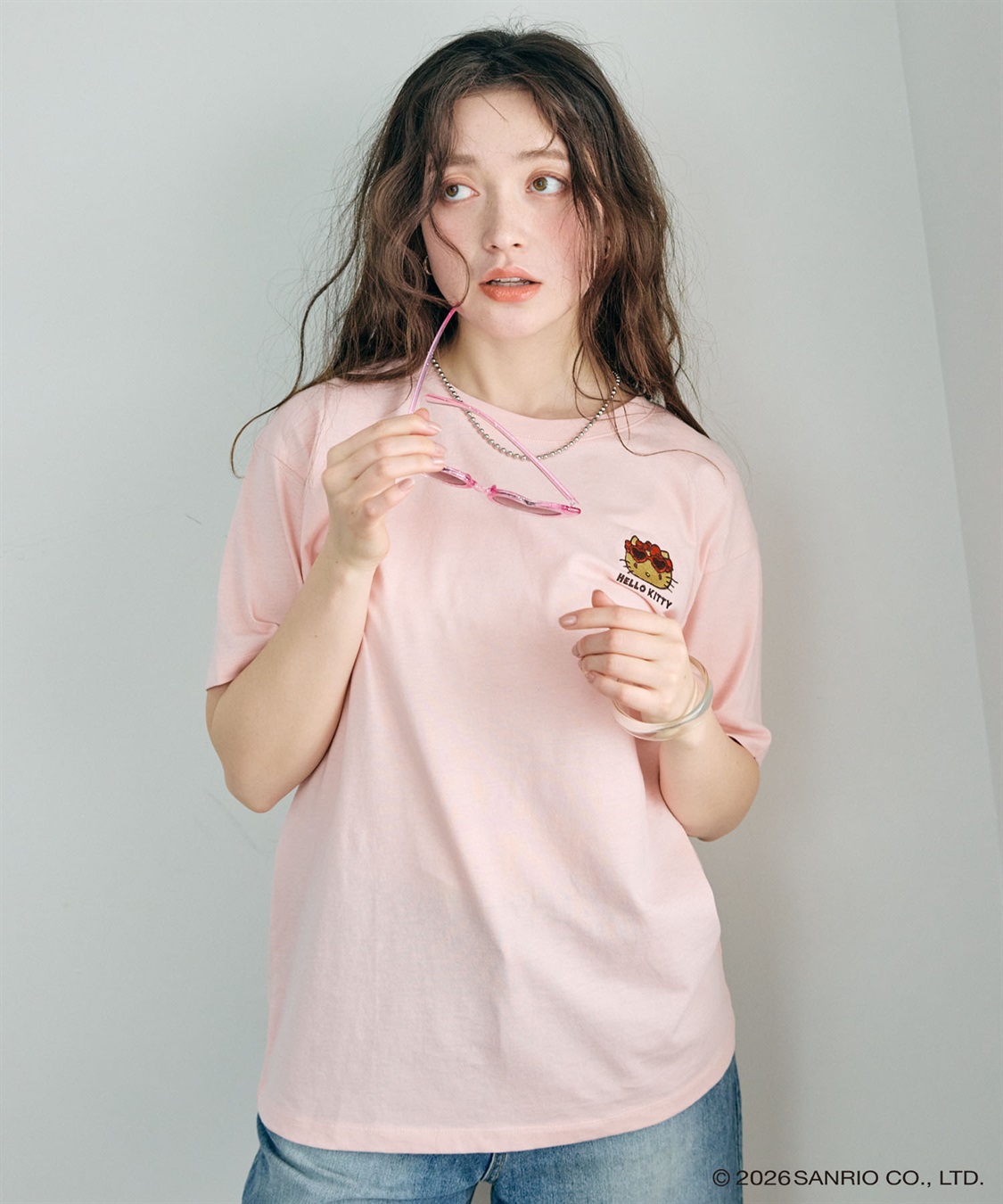 chara station 【sanrio characters】HELLO KITTY/日焼けデザインハローキティ半袖Tシャツ《サンリオキャラクターズ》_sub_3