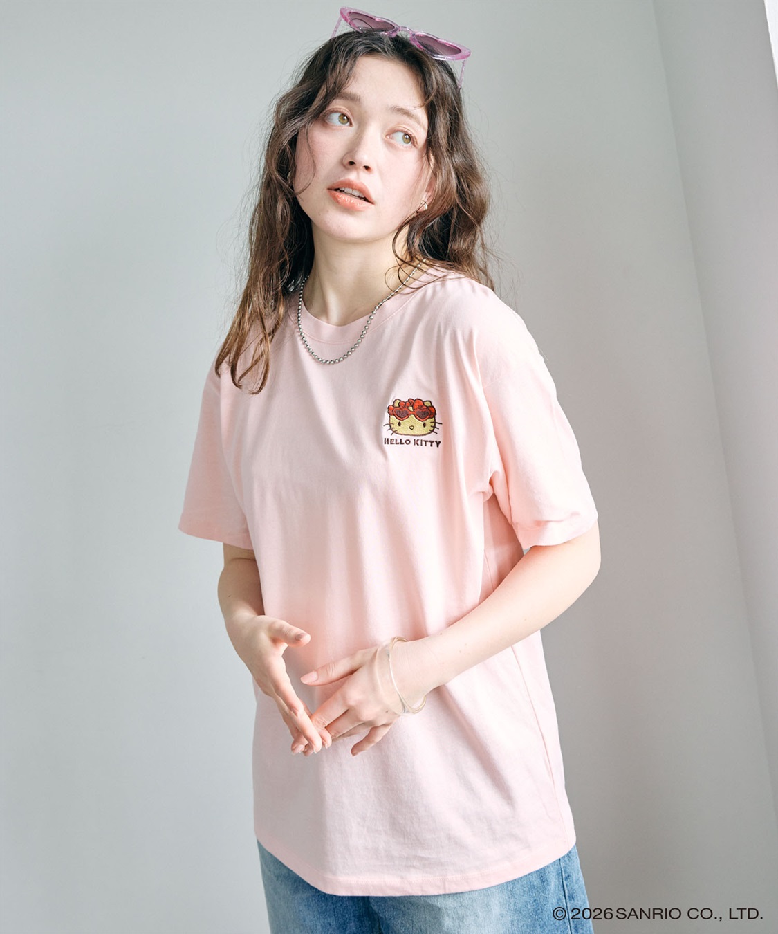 chara station 【sanrio characters】HELLO KITTY/日焼けデザインハローキティ半袖Tシャツ《サンリオキャラクターズ》_sub_6