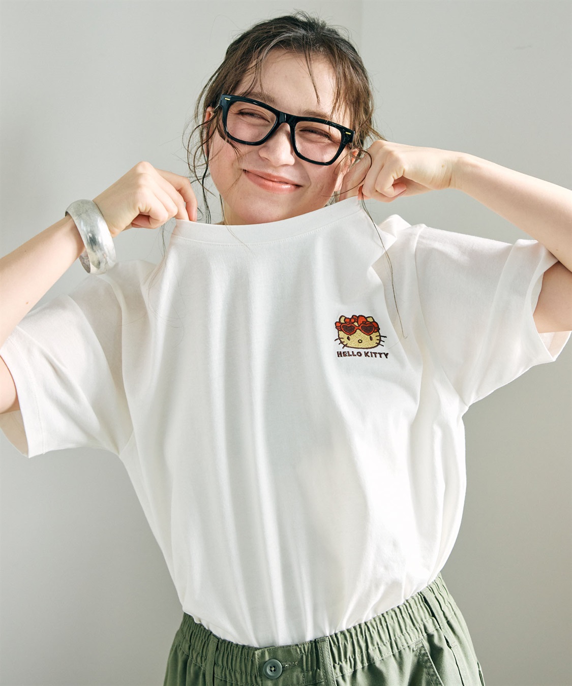 chara station 【sanrio characters】HELLO KITTY/日焼けデザインハローキティ半袖Tシャツ《サンリオキャラクターズ》_sub_10