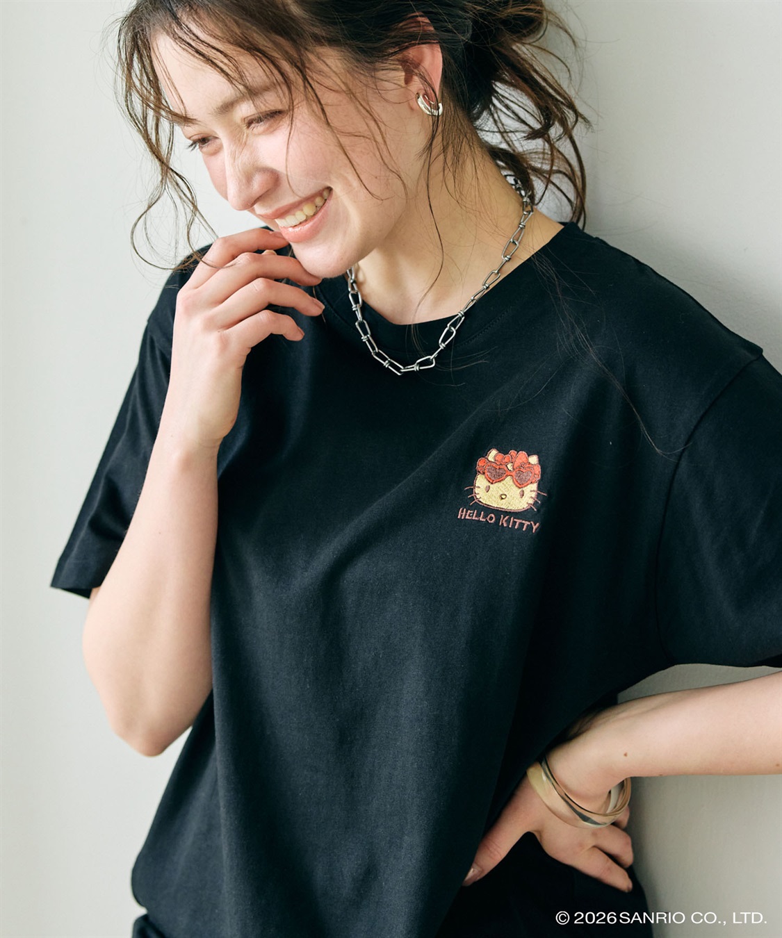 chara station 【sanrio characters】HELLO KITTY/日焼けデザインハローキティ半袖Tシャツ《サンリオキャラクターズ》_sub_19