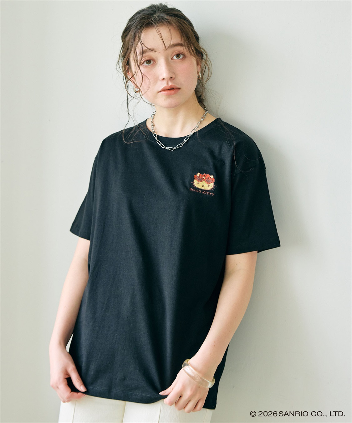 chara station 【sanrio characters】HELLO KITTY/日焼けデザインハローキティ半袖Tシャツ《サンリオキャラクターズ》_sub_21