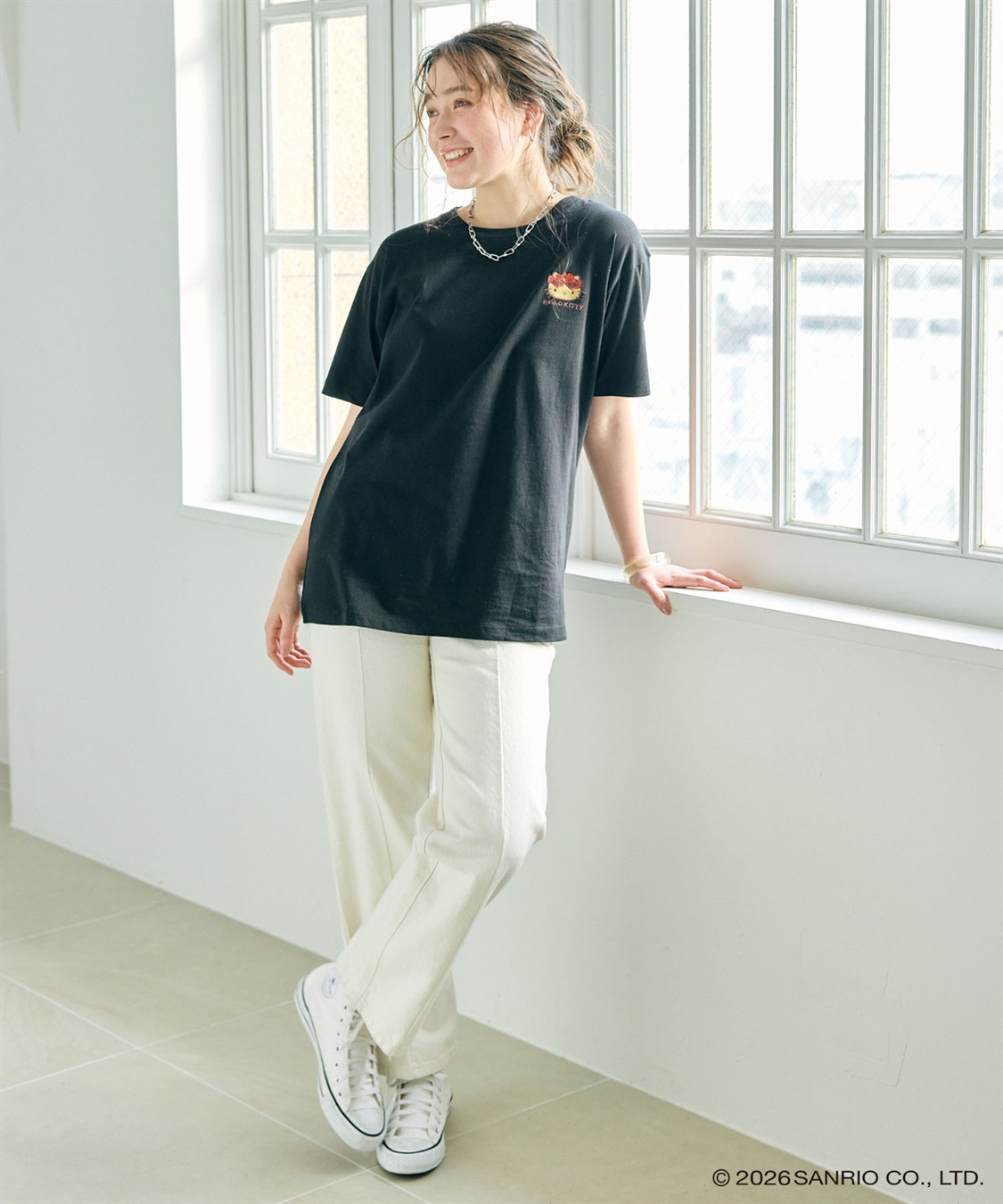 chara station 【sanrio characters】HELLO KITTY/日焼けデザインハローキティ半袖Tシャツ《サンリオキャラクターズ》_sub_23