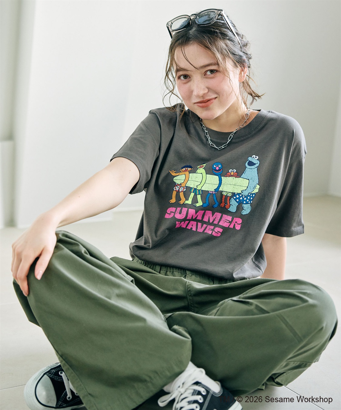 chara station 【セサミストリート/SESAME STREET】サーフフォトプリントTシャツ（ELMO＆FRIENDS）_sub_3