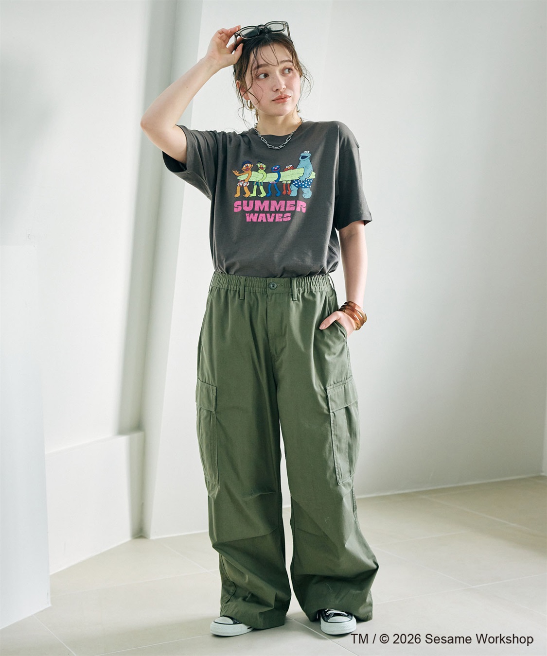chara station 【セサミストリート/SESAME STREET】サーフフォトプリントTシャツ（ELMO＆FRIENDS）_sub_7