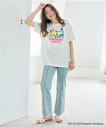 chara station 【セサミストリート/SESAME STREET】サーフフォトプリントTシャツ（ELMO＆FRIENDS）_subthumb_12