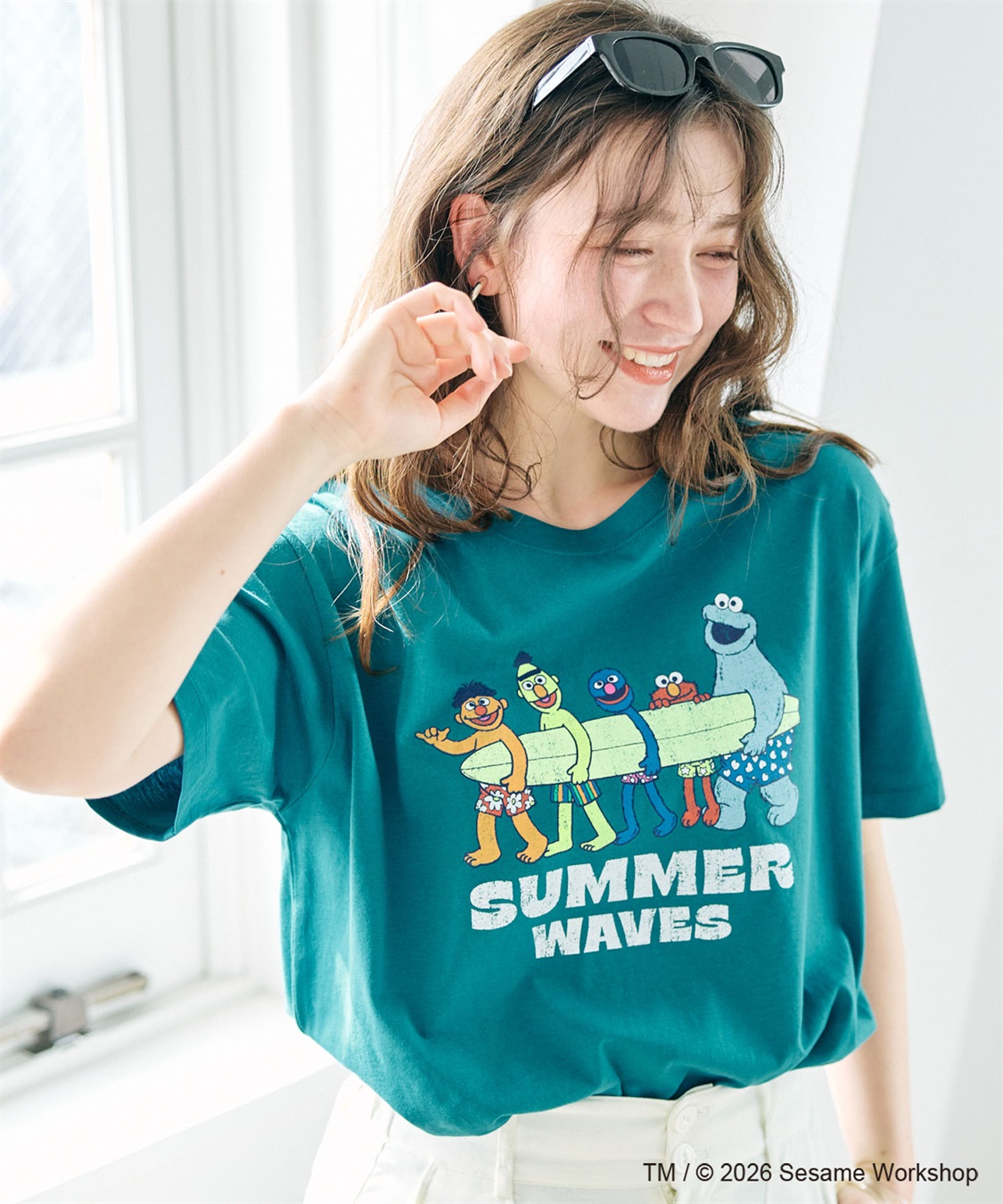 chara station 【セサミストリート/SESAME STREET】サーフフォトプリントTシャツ（ELMO＆FRIENDS）_sub_15