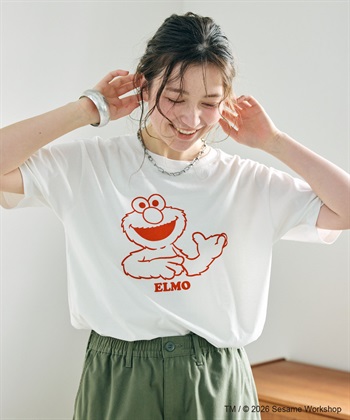 chara station 【セサミストリート/SESAME STREET】エルモ/ELMOフロッキープリント半袖Tシャツ_subthumb_10