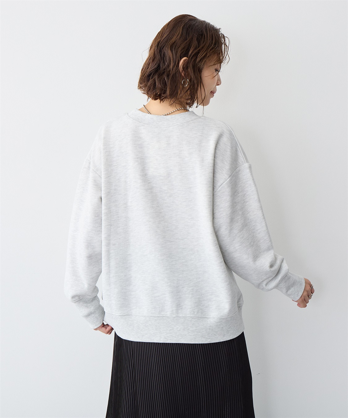 anyfee 【anyfee/プラスサイズ】ビッグシルエット裏毛ロゴ刺繍プルオーバー_sub_6