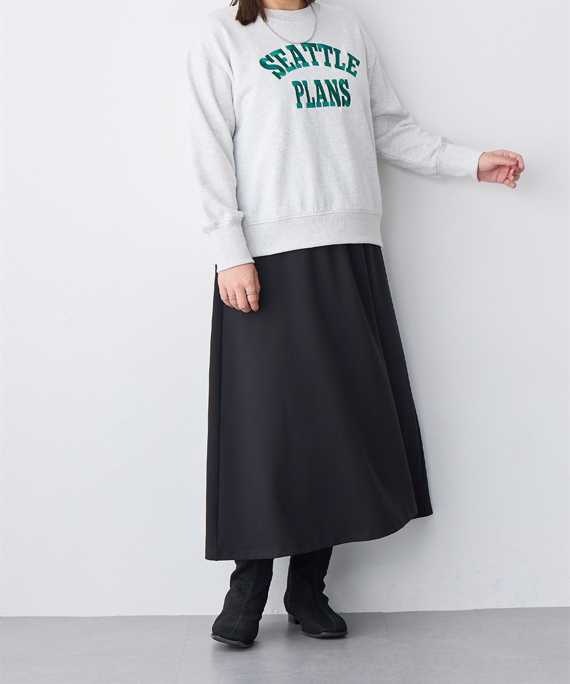 anyfee 【anyfee/プラスサイズ】ビッグシルエット裏毛ロゴ刺繍プルオーバー_sub_22
