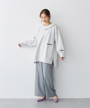 anyfee 【anyfee/プラスサイズ】ビッグシルエット裏毛刺繍プルオーバー_subthumb_7
