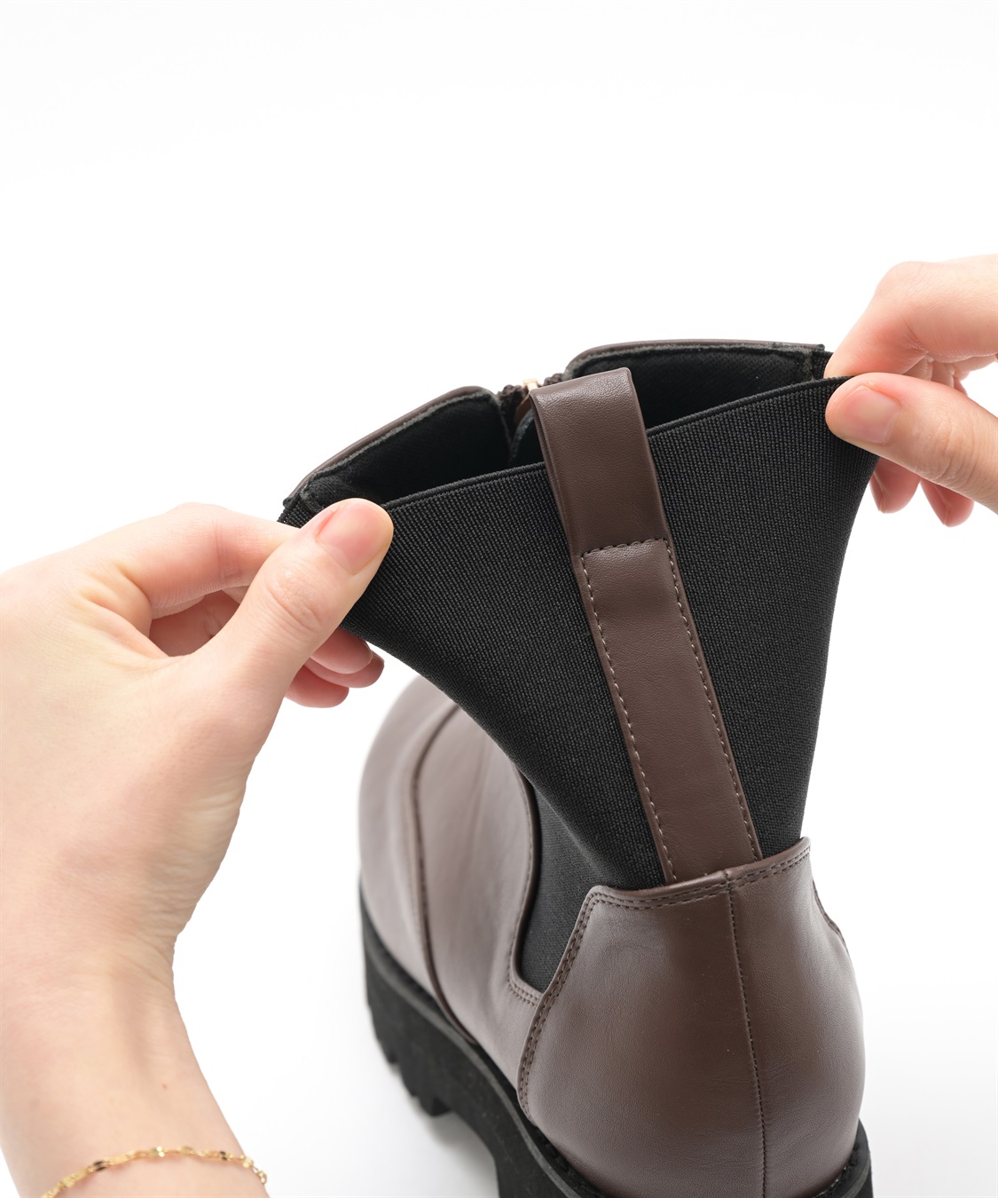 anyfee 【anyfee/プラスサイズ】厚底センタージップブーツ（4E・甲高・幅広）《la farfa SHOES/ラファーファシューズ》_sub_14