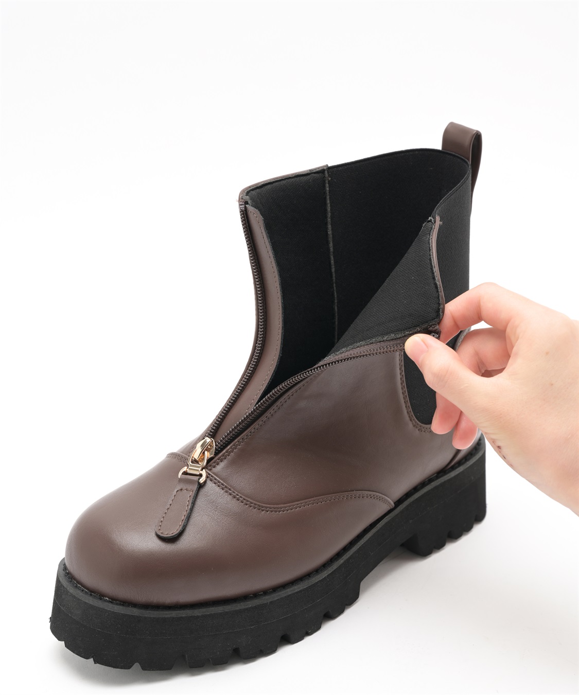 anyfee 【anyfee/プラスサイズ】厚底センタージップブーツ（4E・甲高・幅広）《la farfa SHOES/ラファーファシューズ》_sub_15