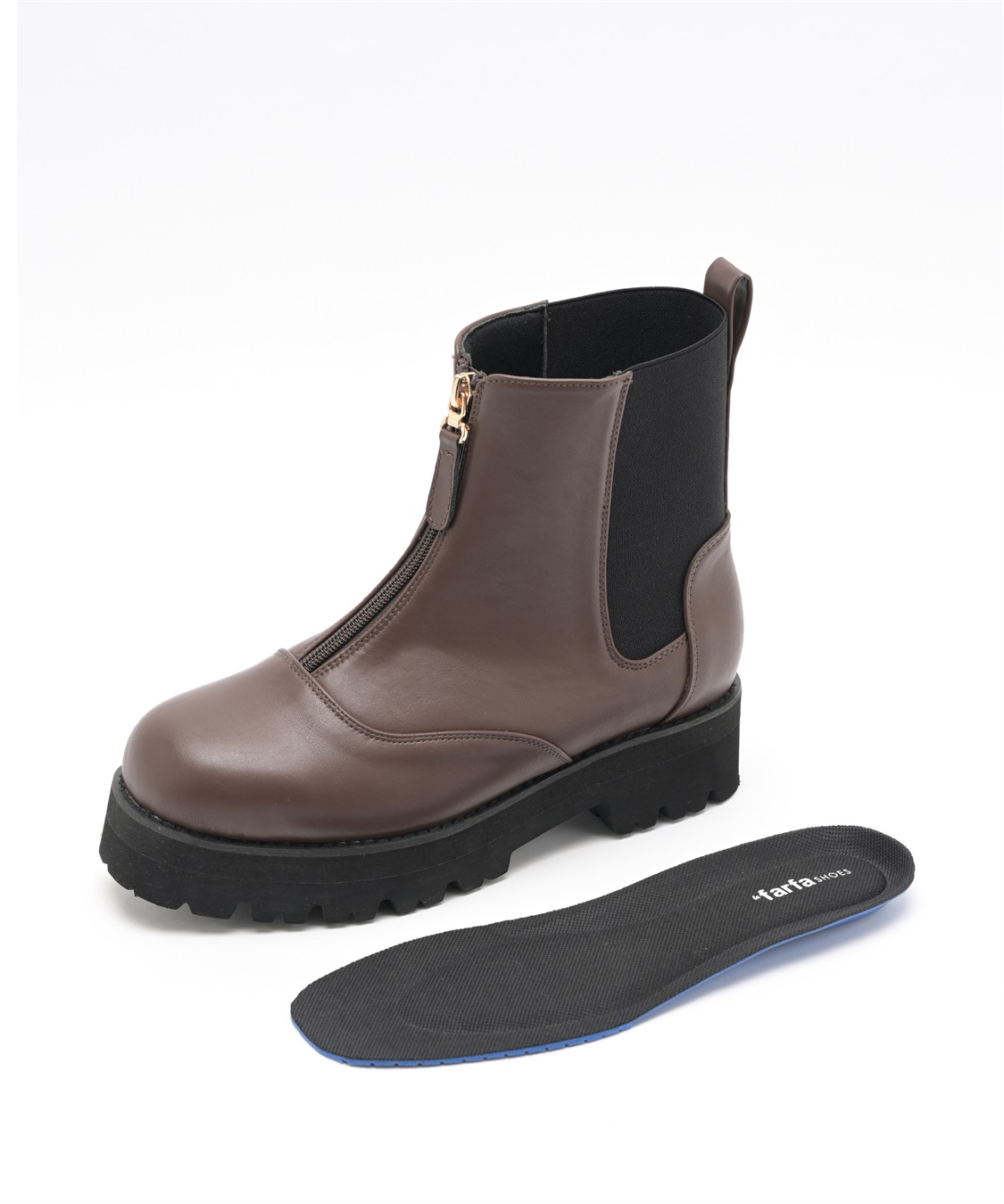 anyfee 【anyfee/プラスサイズ】厚底センタージップブーツ（4E・甲高・幅広）《la farfa SHOES/ラファーファシューズ》_sub_16