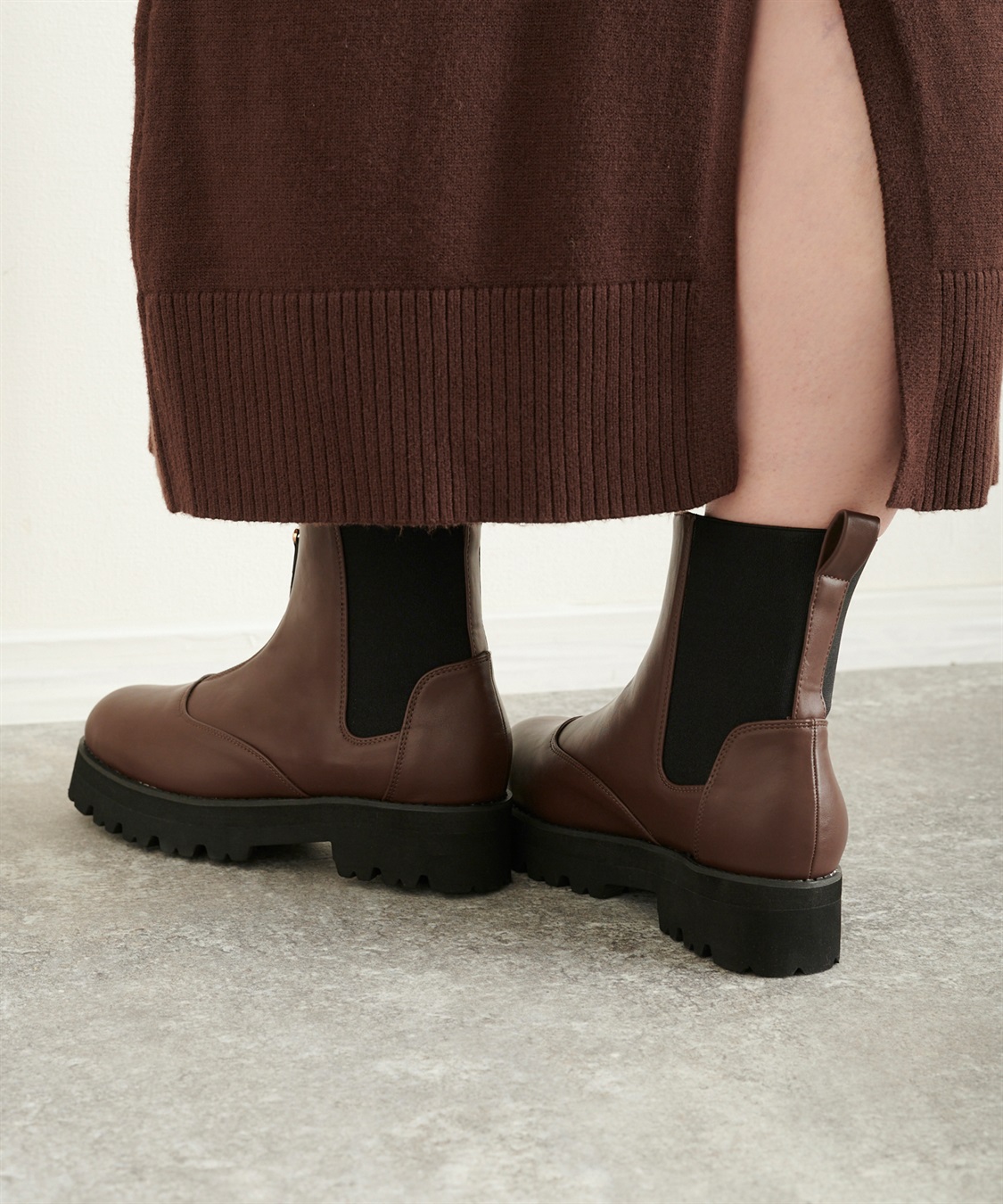 anyfee 【anyfee/プラスサイズ】厚底センタージップブーツ（4E・甲高・幅広）《la farfa SHOES/ラファーファシューズ》_sub_21