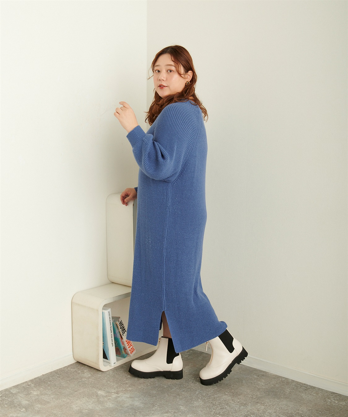 anyfee 【anyfee/プラスサイズ】厚底センタージップブーツ（4E・甲高・幅広）《la farfa SHOES/ラファーファシューズ》_sub_22