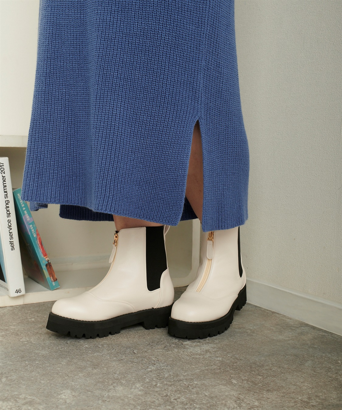 anyfee 【anyfee/プラスサイズ】厚底センタージップブーツ（4E・甲高・幅広）《la farfa SHOES/ラファーファシューズ》_sub_23