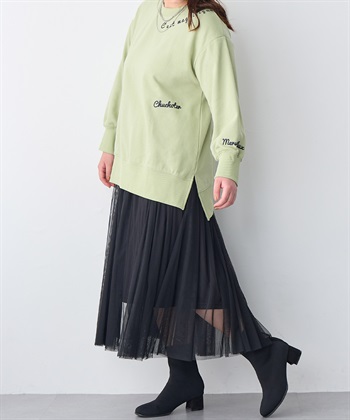 anyfee 【anyfee/プラスサイズ】5cmヒールソックスブーツ（4E・甲高・幅広）《la farfa SHOES/ラファーファシューズ》_subthumb_7