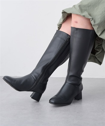 anyfee 【anyfee/プラスサイズ】5.5cmヒールロングブーツ（4E・甲高・幅広）《la farfa SHOES/ラファーファシューズ》_subthumb_2