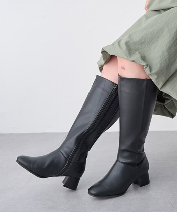 anyfee 【anyfee/プラスサイズ】5.5cmヒールロングブーツ（4E・甲高・幅広）《la farfa SHOES/ラファーファシューズ》_subthumb_3