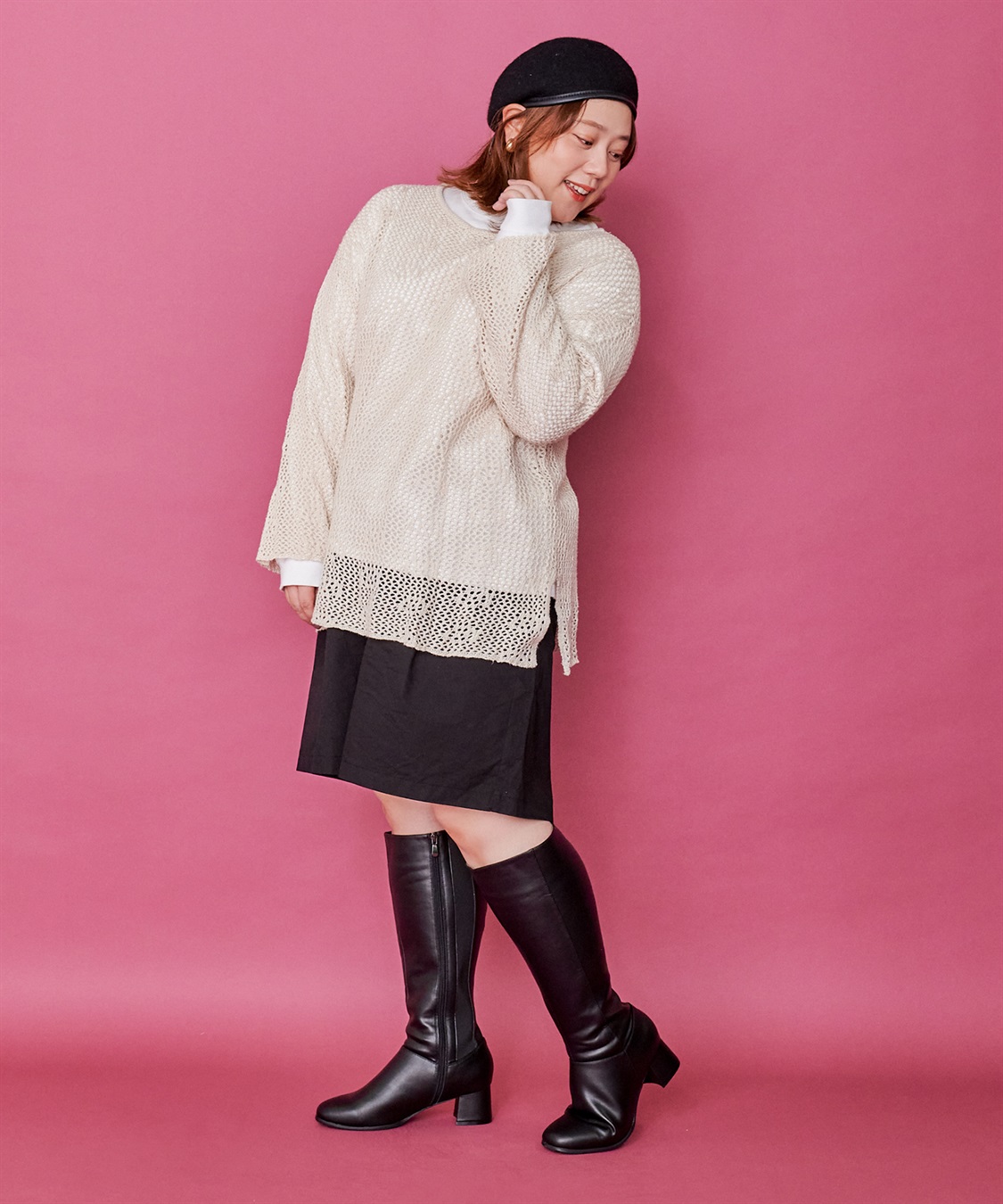 anyfee 【anyfee/プラスサイズ】5.5cmヒールロングブーツ（4E・甲高・幅広）《la farfa SHOES/ラファーファシューズ》_sub_12