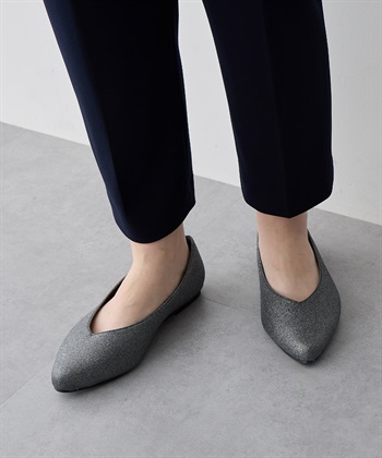anyfee 【anyfee/プラスサイズ】ポインテッドトゥバレエシューズ（5E・甲高・幅広）《la farfa SHOES/ラファーファシューズ》_subthumb_12
