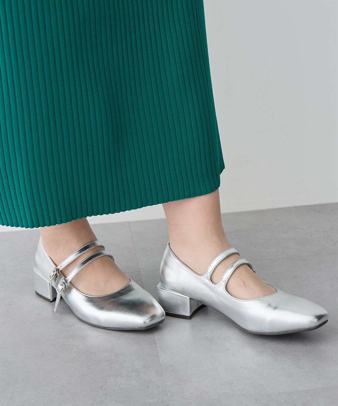 anyfee 【anyfee/プラスサイズ】4cmヒールスクエアトゥ2Wayメリージェーン（4E・甲高・幅広）《la farfa SHOES/ラファーファシューズ》_sub_11