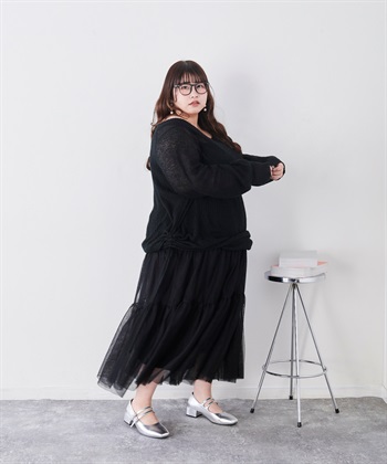 anyfee 【anyfee/プラスサイズ】4cmヒールスクエアトゥ2Wayメリージェーン（4E・甲高・幅広）《la farfa SHOES/ラファーファシューズ》_subthumb_17