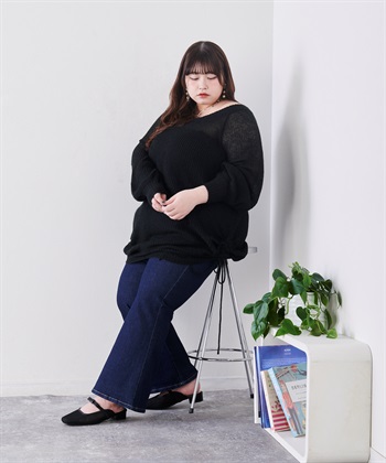 anyfee 【anyfee/プラスサイズ】チュールミュール/サンダル（4E・甲高・幅広）《la farfa SHOES/ラファーファシューズ》_subthumb_4