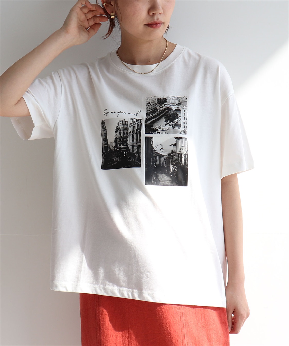 anyfee 【anyfee/プラスサイズ】ロゴプリント半袖Tシャツ_sub_1