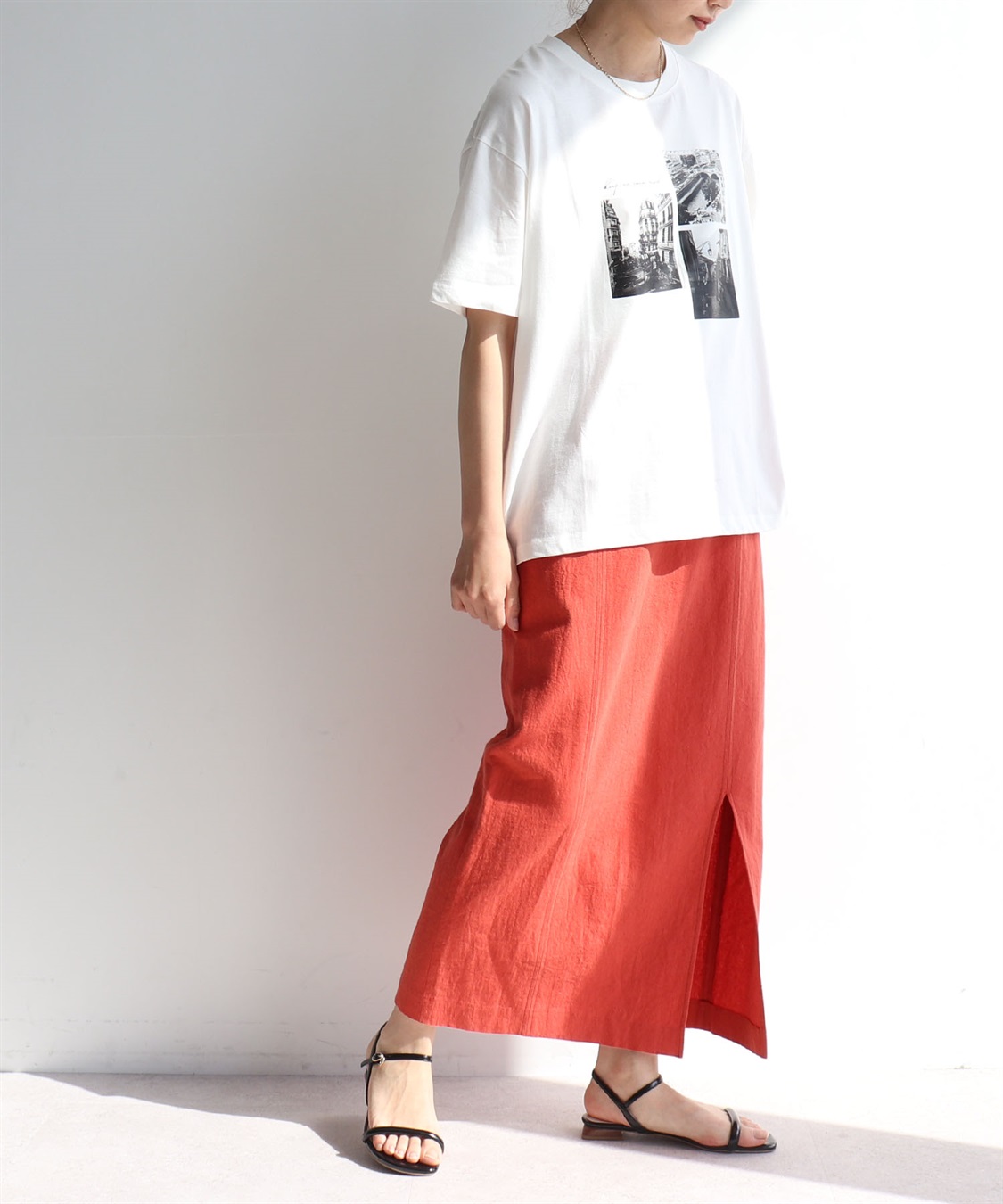 anyfee 【anyfee/プラスサイズ】ロゴプリント半袖Tシャツ_sub_6