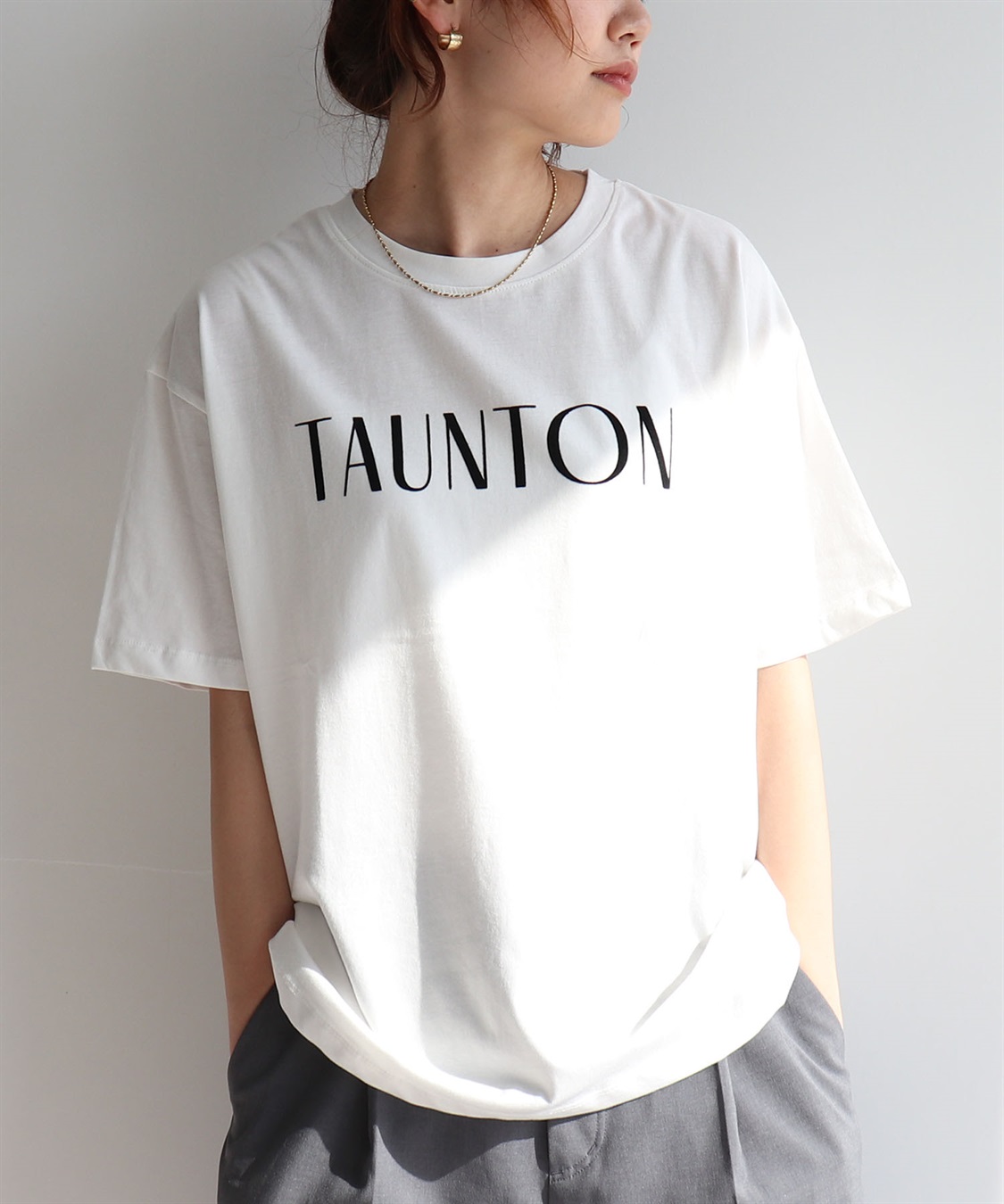 anyfee 【anyfee/プラスサイズ】ロゴプリント半袖Tシャツ_sub_10
