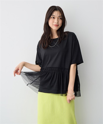 anyfee 【anyfee/大きいサイズ】チュール切替Tシャツ◆新色追加◆_subthumb_24