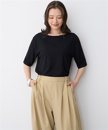 anyfee 【anyfee/プラスサイズ】前後２WAYリブバレエネックTシャツ_subthumb_14